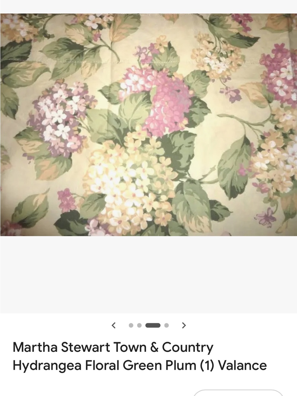 Martha Stewart Town & Country Hydrangea Floral Panel in Green, Pink & Cream - Picture 2 of 8